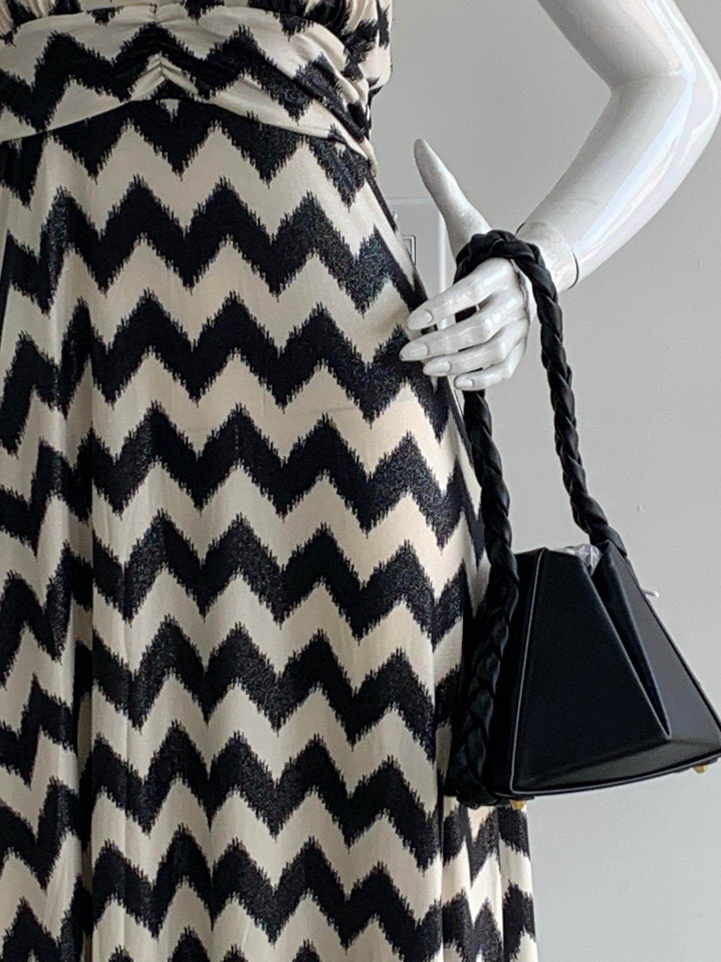 Chevron Elegance Maxi Dress