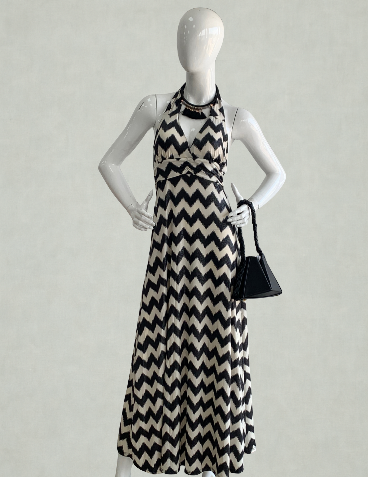 Chevron Elegance Maxi Dress